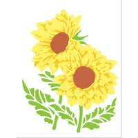 The Crafter's Workshop - 4-In-1 Layering Stencils - Sunflowers