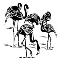The Crafter's Workshop - 6 x 6 Stencils - Flamingos