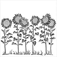 The Crafter's Workshop - 6 x 6 Stencils - Sunflower Meadow