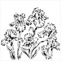 The Crafter's Workshop - 6 x 6 Stencils - Irises