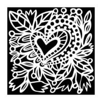 The Crafter's Workshop - 6 x 6 Stencils - Botanical Heart