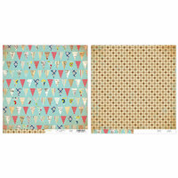 Advantus - The Girls Paperie - On Holiday Collection - 12 x 12 Double Sided Paper - Pennants