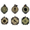 The Girls Paperie - Toil and Trouble Collection - Halloween - Metal Glitter Charms with Glitter Accents - Images