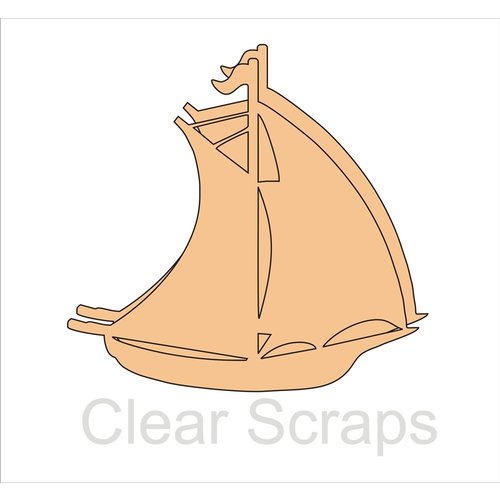 Clear Scraps - Chipboard Album - Sail Boat