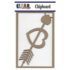 Clear Scraps - Chipboard Embellishments - Arrow Heart