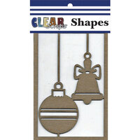 Clear Scraps - Christmas - Chipboard Embellishments - Bell Bulbs