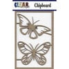 Clear Scraps - Chipboard Embellishments - Fancy Butterflies