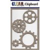 Clear Scraps - Chipboard Embellishments - Cog Gears