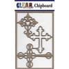 Clear Scraps - Chipboard Embellishments - Mixed Crosses