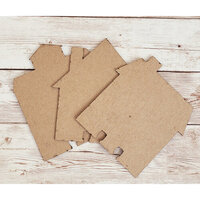 Clear Scraps - Memory Dex Collection - Chipboard Dividers - Houses