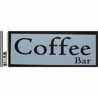 Clear Scraps - Mascils - 6 x 16 Masking Stencil - Coffee Bar