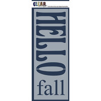 Clear Scraps - Mascils - 6 x 16 Masking Stencil - Hello Fall
