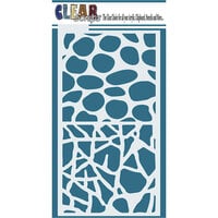 Clear Scraps - 5 x 9 Mixer Stencil with Tab - Stones