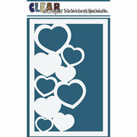 Clear Scraps - Mascils - 4 x 6 Masking Stencil - Hearts