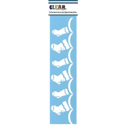 Clear Scraps - Mascils - Border Masking Stencil - Stockings