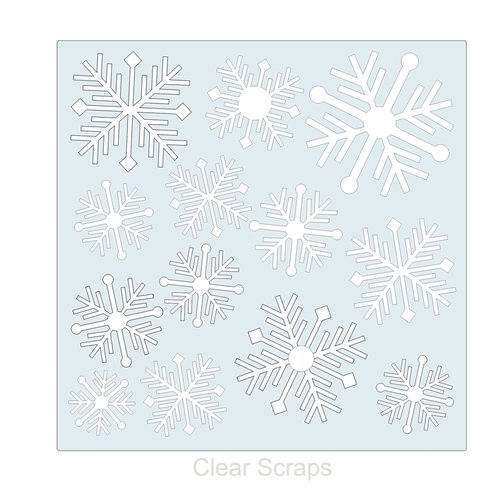 Clear Scraps - Mascils - 12 x 12 Masking Stencil - Nordic Snowflake