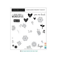 Concord and 9th - Turnabout Collection - Clear Photopolymer Stamps - Flower Garden