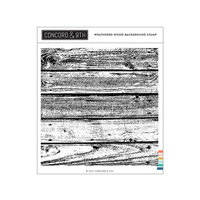 Concord and 9th - Clear Photopolymer Stamps - Weathered Wood Background