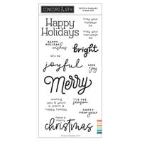 Concord and 9th - Christmas - Clear Photopolymer Stamps - Festive Phrases