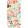 Cosmo Cricket - Nutmeg Collection - Ready Set Chipboard - Alphabet, CLEARANCE