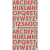 Cosmo Cricket - Ready Set Chipboard - Red Line Alphabet, CLEARANCE
