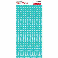 Cosmo Cricket - Tiny Type Collection - Alphabet Cardstock Stickers - Turquoise