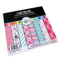 Catherine Pooler Designs - Love N Hearts Collection - 6 x 6 Patterned Paper Pack - I Love You Soy