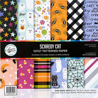 Catherine Pooler Designs - Halloween - 12 x 12 Patterned Paper Pack - Scaredy Cat