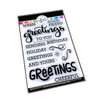 Catherine Pooler Designs - Winter Wonders Collection - Clear Photopolymer Stamps - Cheerful Greetings Sentiment