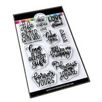 Catherine Pooler Designs - Love And Lace Collection - Clear Photopolymer Stamps - Forever Yours Sentiments