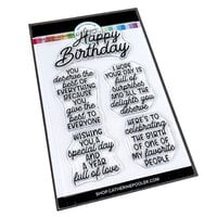 Catherine Pooler Designs - Tussy Mussy Collection - Clear Photopolymer Stamps - Inside Out Birthday Sentiments
