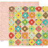 Crate Paper - Emma's Shoppe Collection - 12 x 12 Double Sided Paper - Quilts