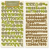 Crate Paper - Lemon Grass Collection - Alphabet Stickers - Alpha Twist, CLEARANCE
