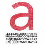 Doodlebug Design - Sugar Coated - Adhesive Chipboard Alphabet - Hopscotch Font - Ladybug, CLEARANCE