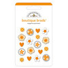 Doodlebug Designs - Boutique Brads - Assorted Brads - Tangerine, CLEARANCE