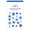 Doodlebug Designs - Boutique Brads - Assorted Brads - Blue Jean, CLEARANCE