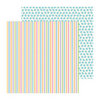 Doodlebug Design - Hello Spring Collection - 12 x 12 Double Sided Paper - Springtime Stripe