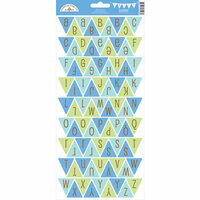 Doodlebug Design - Snips and Snails Collection - Cardstock Stickers - Party Banner - Alphabet
