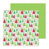 Doodlebug Design - North Pole Collection - Christmas - 12 x 12 Double Sided Paper - Playful Pines