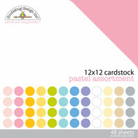 Doodlebug Design - 12 x 12 Texture Cardstock Assortment - Pastel