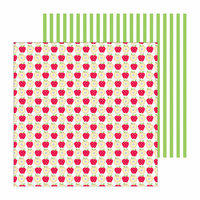 Doodlebug Design - Fruit Stand Collection - 12 x 12 Double Sided Paper - Apple a Day