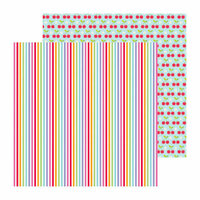 Doodlebug Design - Fruit Stand Collection - 12 x 12 Double Sided Paper - Summer Stripes
