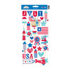 Doodlebug Design - Stars and Stripes Collection - Cardstock Stickers - Icons