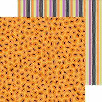 Doodlebug Design - Halloween Parade Collection - 12 x 12 Double Sided Paper - Jolly Jack-O-Lanterns