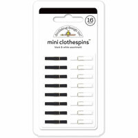 Doodlebug Design - Mini Clothespins - Black and White