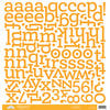 Doodlebug Designs - Chippers - Chipboard Stickers - Alphabet - Tangerine