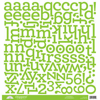 Doodlebug Designs - Chippers - Chipboard Stickers - Alphabet - Limeade