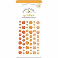 Doodlebug Design - Stickers - Glitter Sprinkles - Enamel Dots - Tangerine