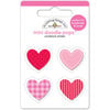 Doodlebug Design - Lovebugs Collection - Doodle-Pops - 3 Dimensional Cardstock Stickers - Mini - Be Mine