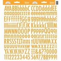 Doodlebug Design - Cardstock Stickers - Skinny Alphabet - Tangerine